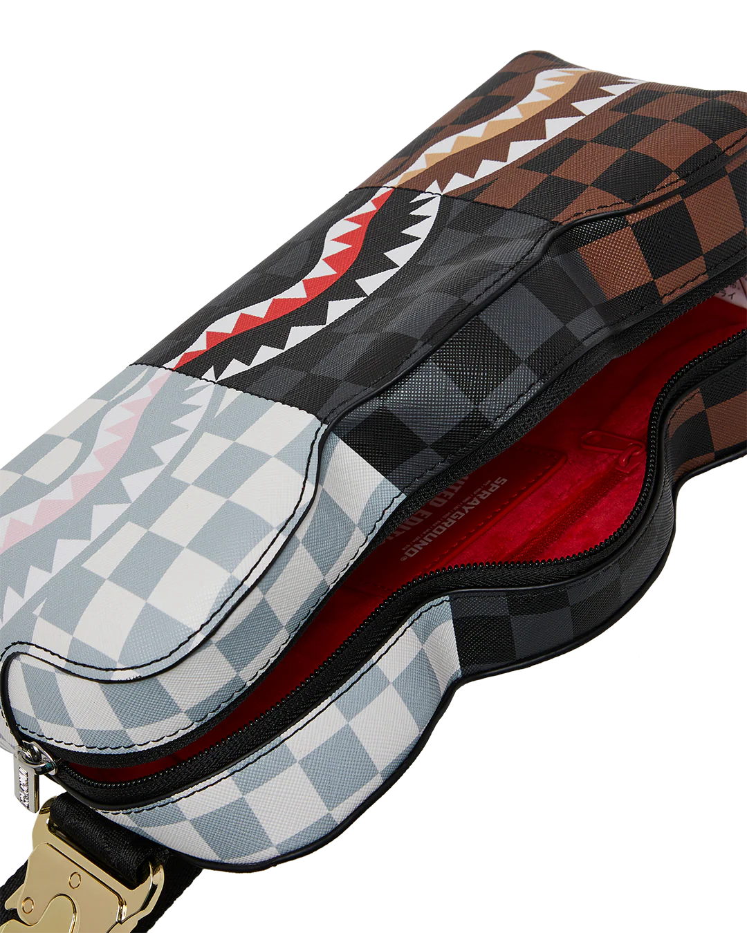 Sprayground marsupio Crossbody cintura Uomo Donna shark check bandolero 2