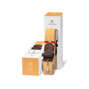 La Boucle cintura intrecciata con fibbia in metallo premium box regalo Zermatt giallo