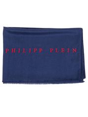 Philipp Plein Sciarpa Viscosa Made in Italy Blu