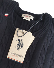 U.s. Polo Assn. Girocollo Treccia Blu Uomo