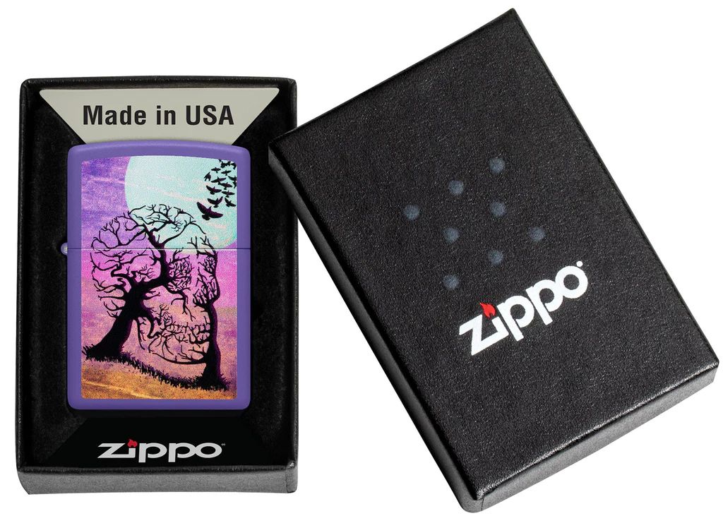 Zippo Skeleton Tree Purple Unisex