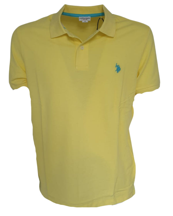 U.S. Polo Assn. T-shirt Logo Fronte e Retro Cotone Giallo
