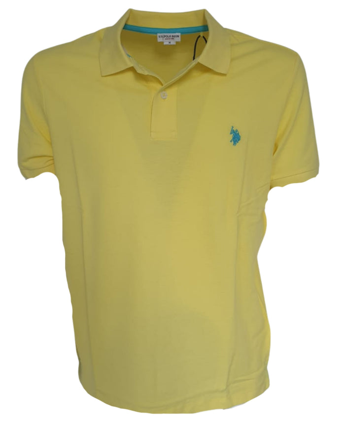 U.S. Polo Assn. T-shirt Logo Fronte e Retro Cotone Giallo 1