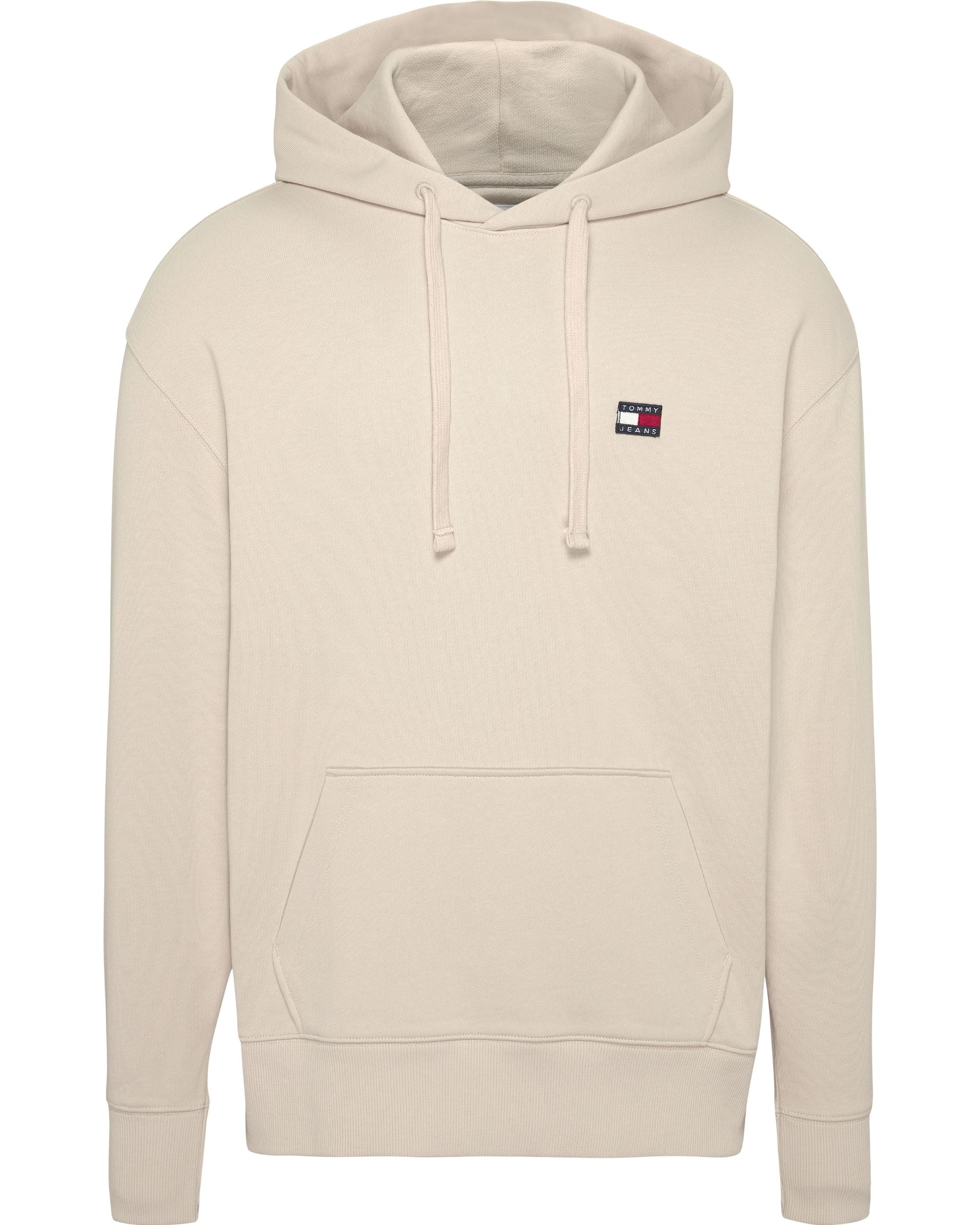 Tommy Jeans Felpa Relaxed Fit con Cappuccio e Distintivo Cotone Beige