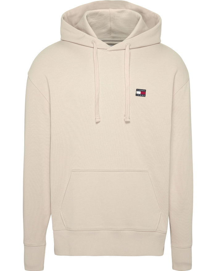 Tommy Jeans Felpa Relaxed Fit con Cappuccio e Distintivo Cotone Beige 1