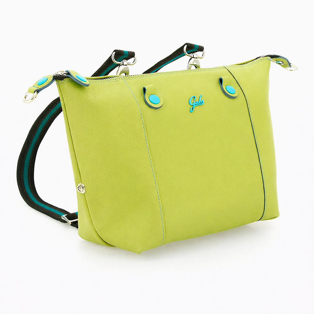 Gabs G3 Plus M Basic Borsa Zaino Trasformabile Shopper Tote Bauletto Pelle Citron