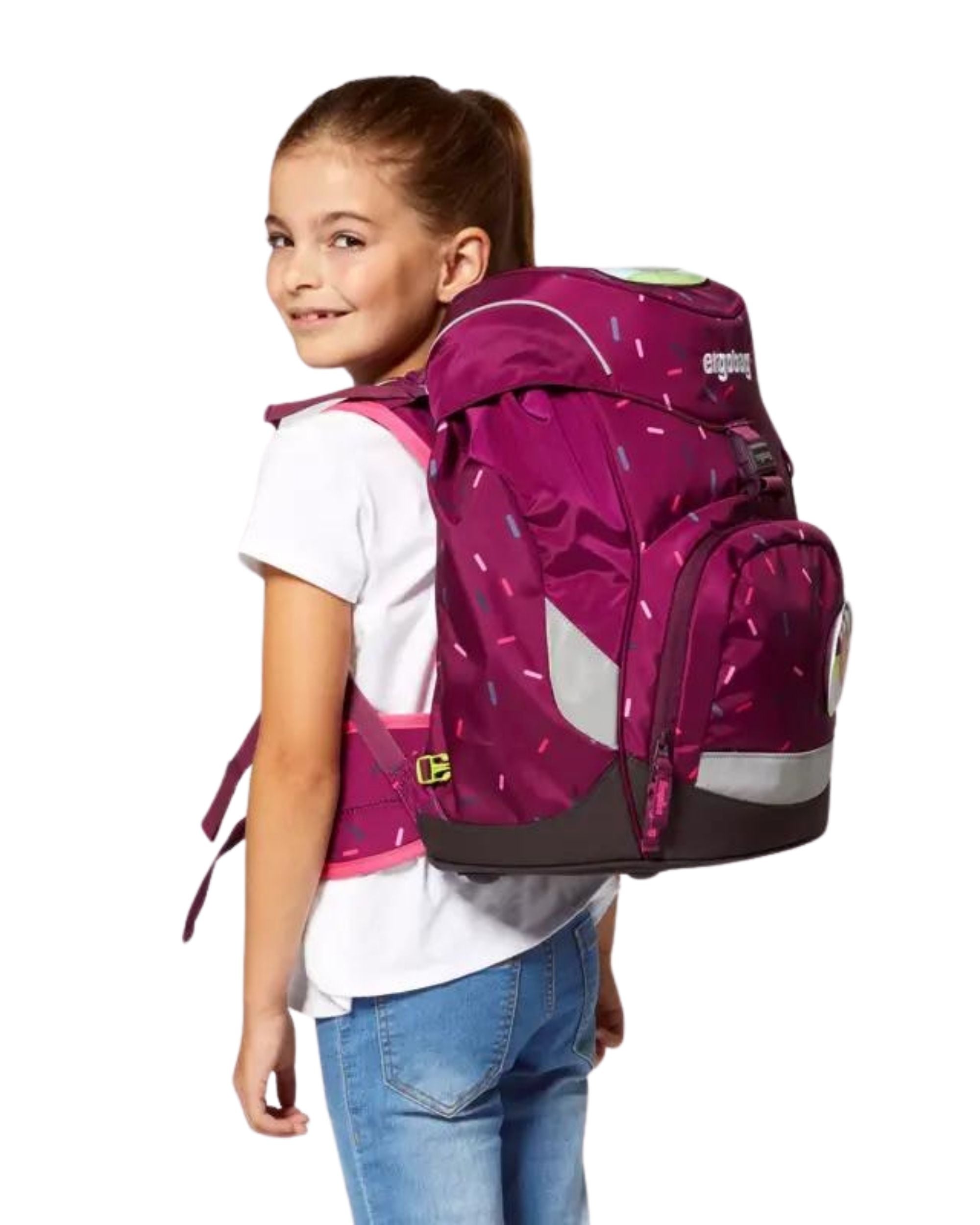 Ergobag Ergonomic Customizable Eco Water Resistant Dirt Purple Kids