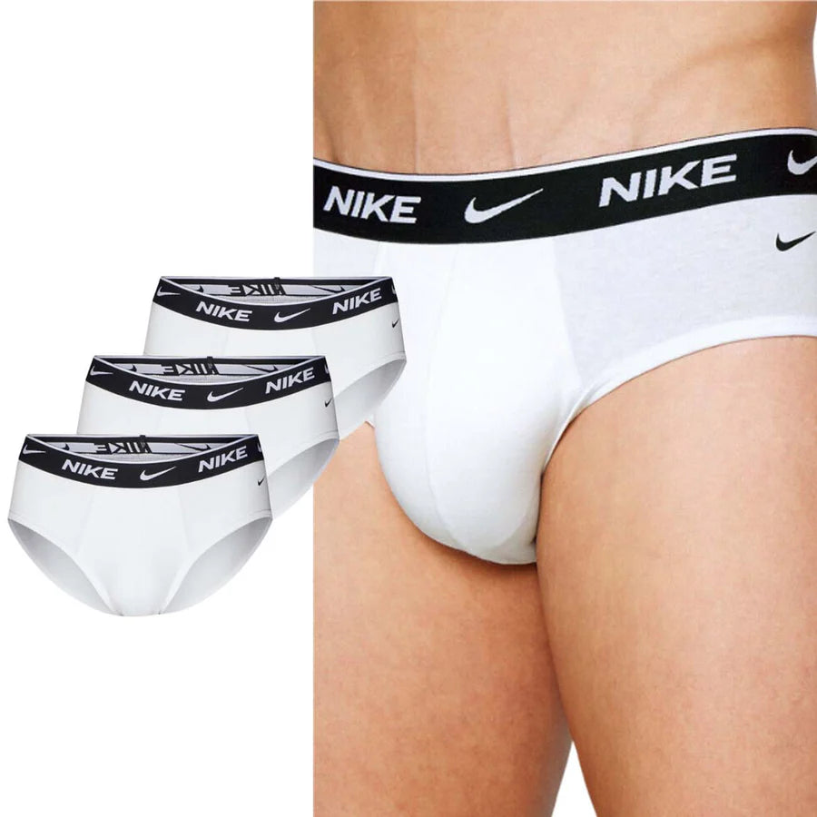 Nike 3 set Slip everyday cotone leggero elastico con logo 0000KE1006-100 BRIEF 3PK