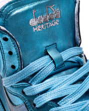 Diadora Heritage Sneaker MI Basket Pelle Laminata Azzurro