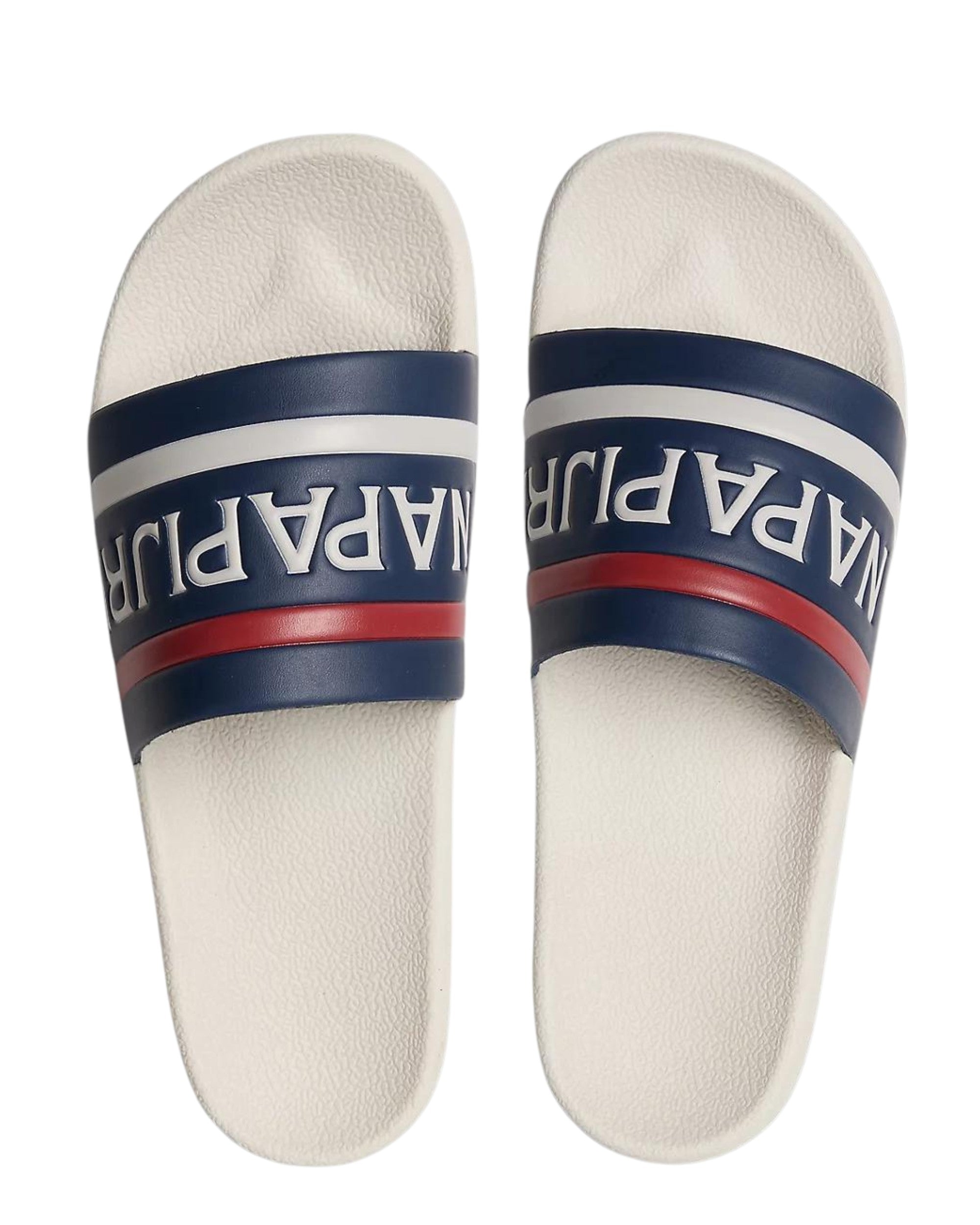 Napapijri Stream Stripes Slipper White Polyurethane