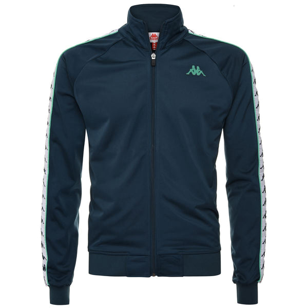 Kappa 222 Banda Anniston Felpa Full Zip Blu Uomo Looev