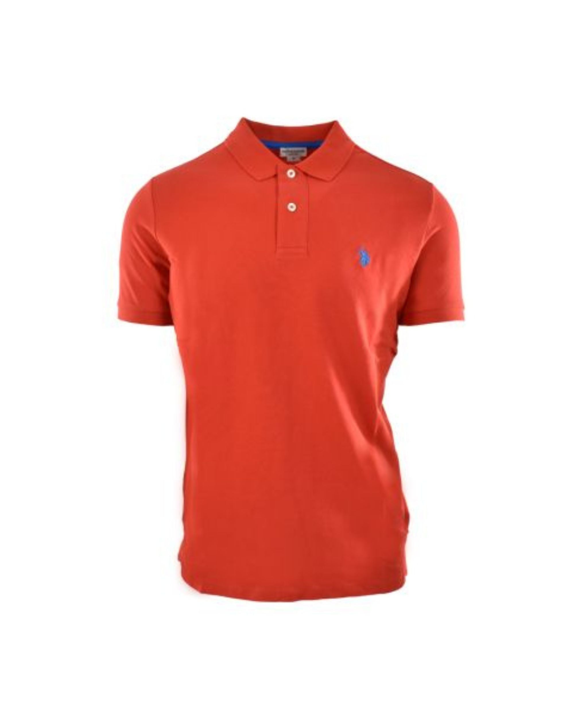 U.S. Polo Assn. Maglietta Polo King in Cotone Rosso con Logo Azzurro