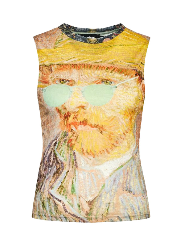 Desigual T-shirt Vincent Van Gogharte Multicolore Donna