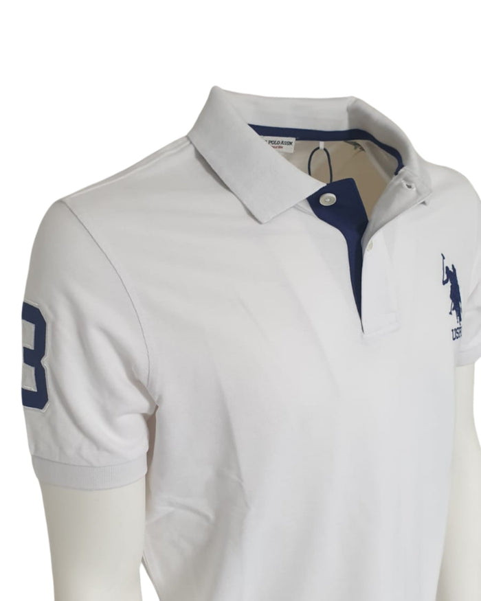 U.S. Polo Assn. T-Shirt Numero Bianco in Cotone 5