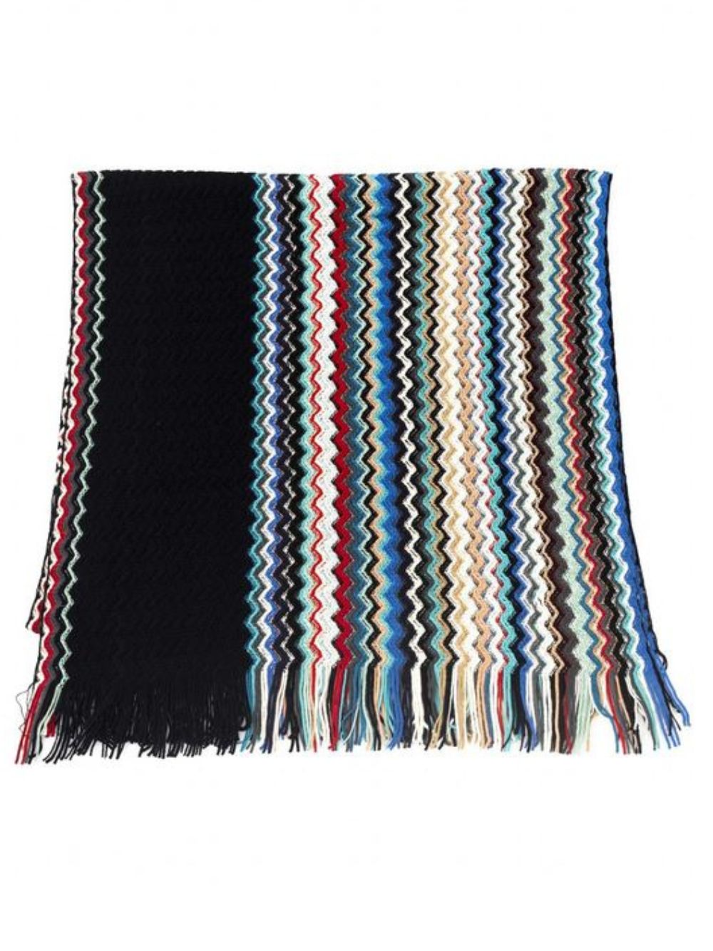 Missoni Geometric Pattern Stole Multicolor Wool