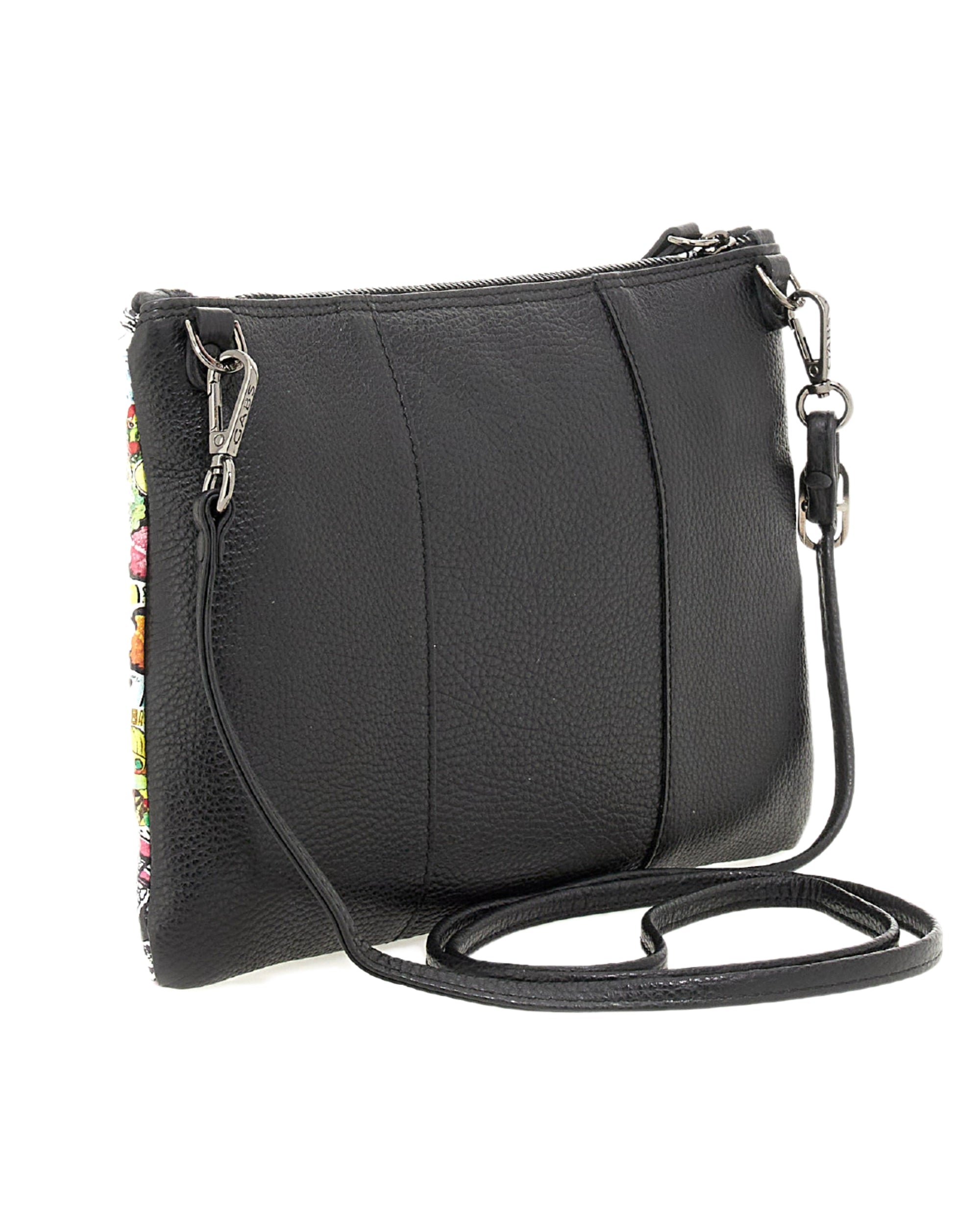 Gabs Pochette Logo Travel Leather Black