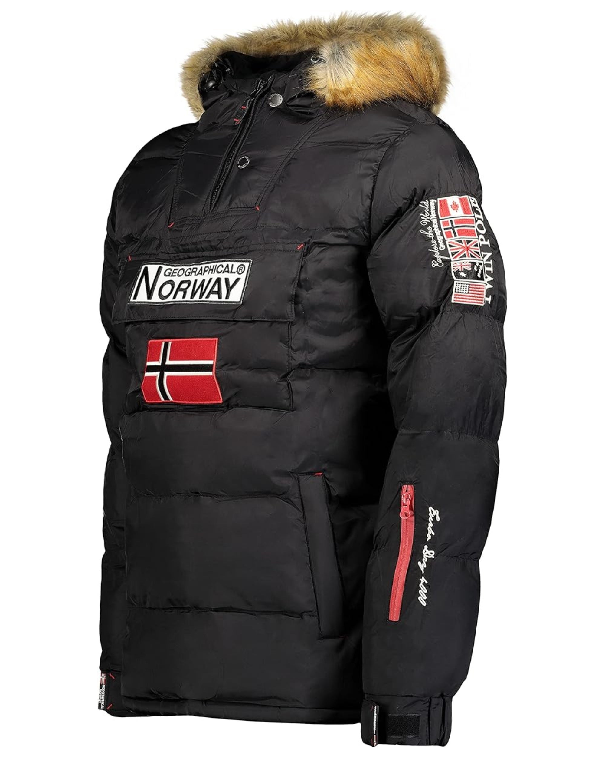 Geographical Norway Padded Jacket Parka Black Down Jacket Brice