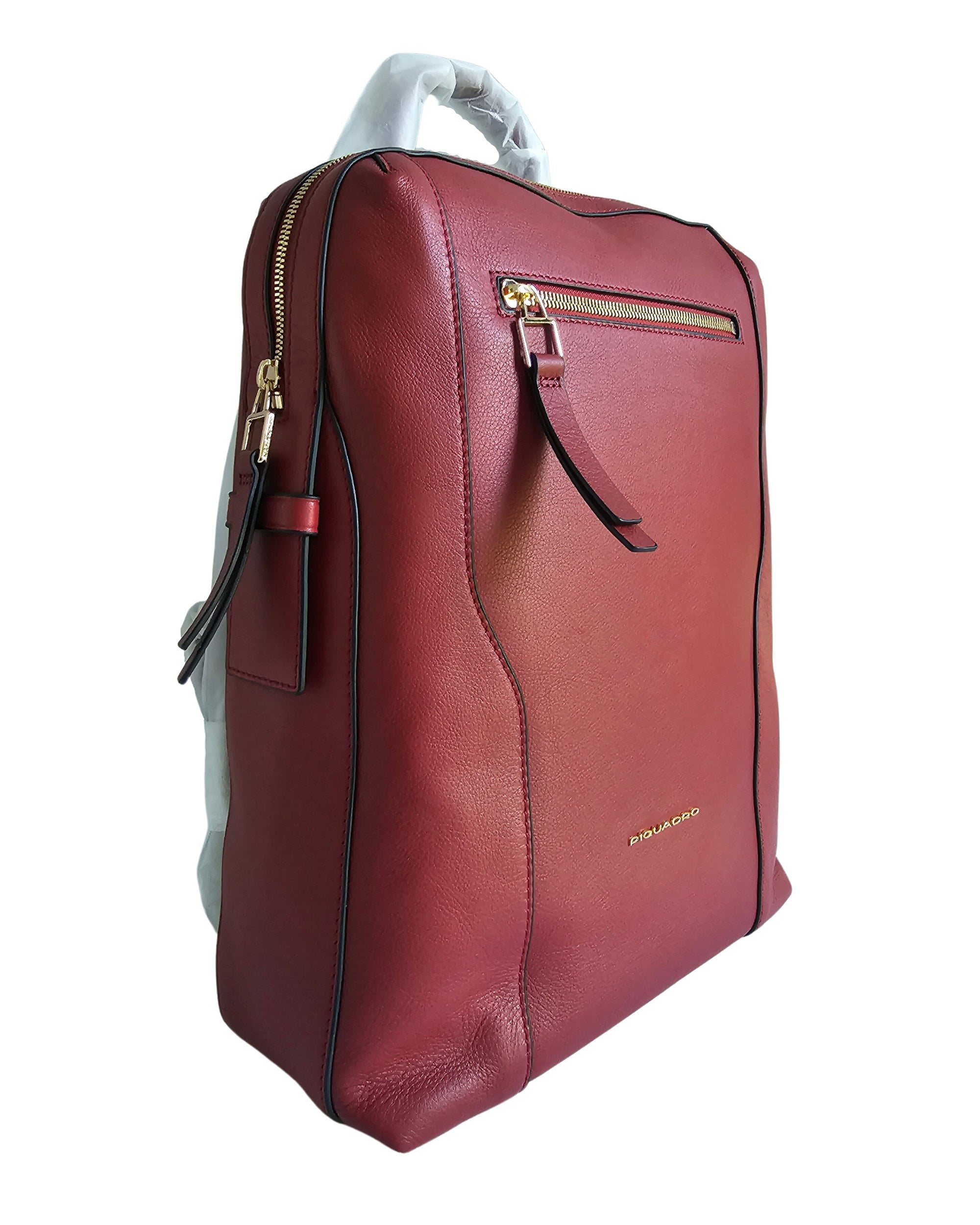 Piquadro Grande Made In Leather Red Unisex