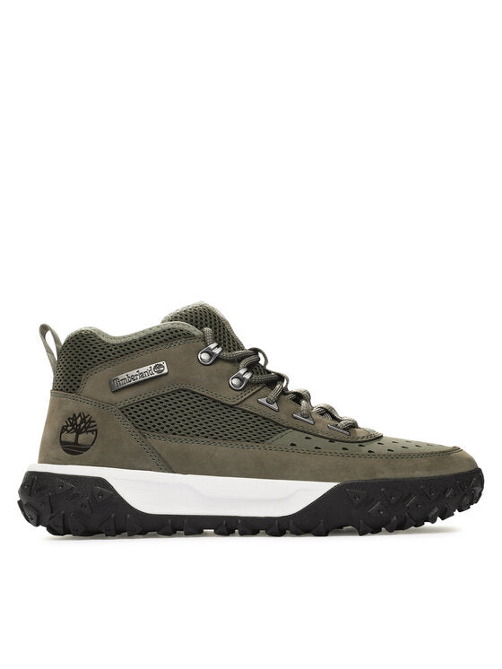 Timberland Scarpe Sneaker Mid Uomo GreenStride 6 Motion Tomaia in Nubuck Verde Foglia
