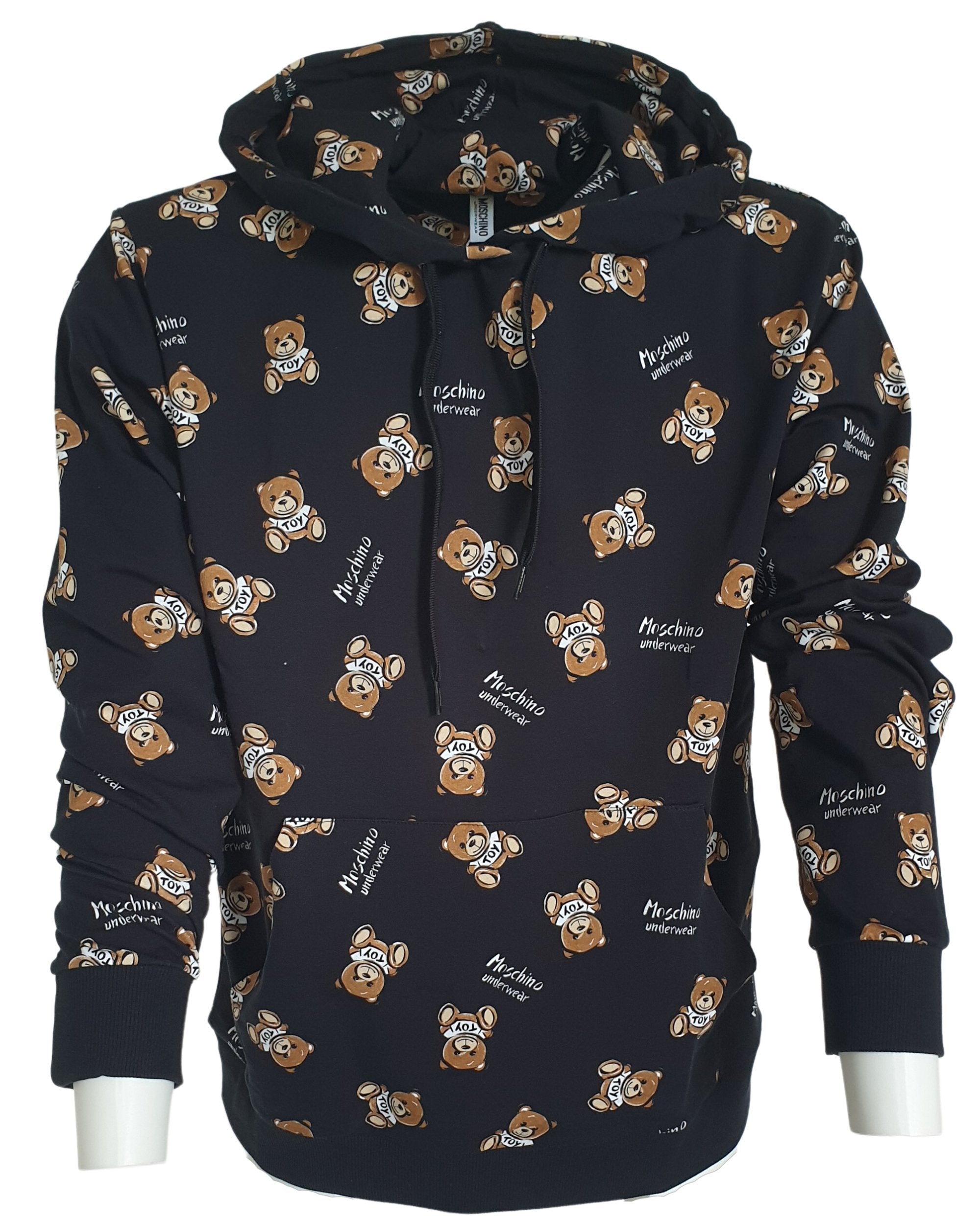 Moschino Underbear Hoodie Teddy Bear Design Dark Blue Cotton