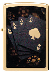 Zippo accendino ricaricabile antivento Made in USA Poker di Assi 47141