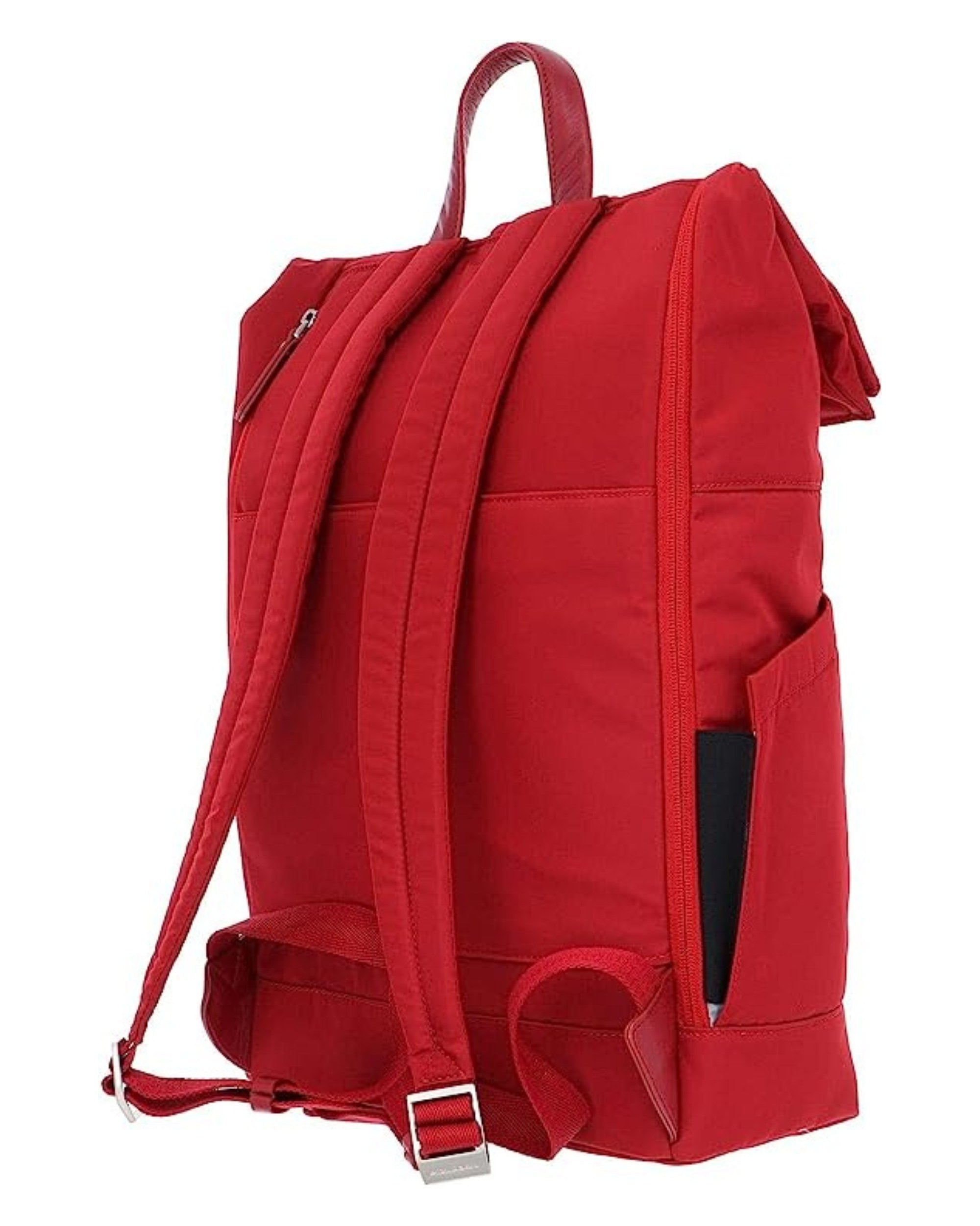 Piquadro Roll Top In Tessuto Tecnico Rigenerato Rosso Unisex