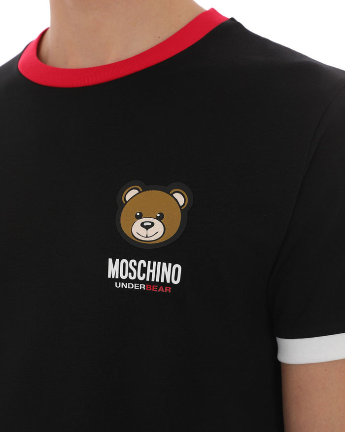 Moschino Underbear Logo Stretch Jersey Nero Cotone 3