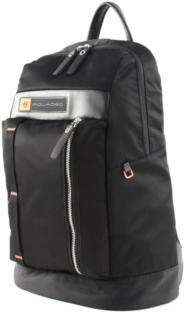 Piquadro Backpack In Regenerated Nylon For Laptop Black Men-2