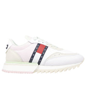 Tommy Jeans White Leatherette Cleated Sneakers