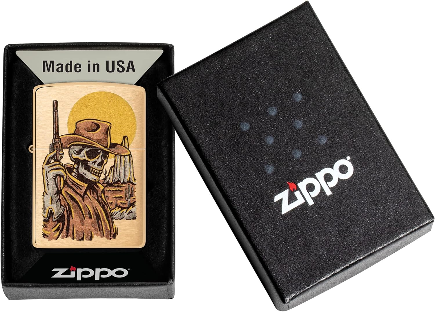 Zippo Windproof Refillable Made In Usa Gold Unisex