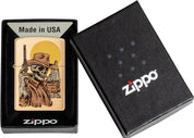 Zippo Windproof Refillable Made In Usa Gold Unisex