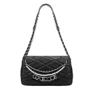 Gaelle Borsa a tracolla Regular Shoulder Strap Perle E Charms nero ecopelle