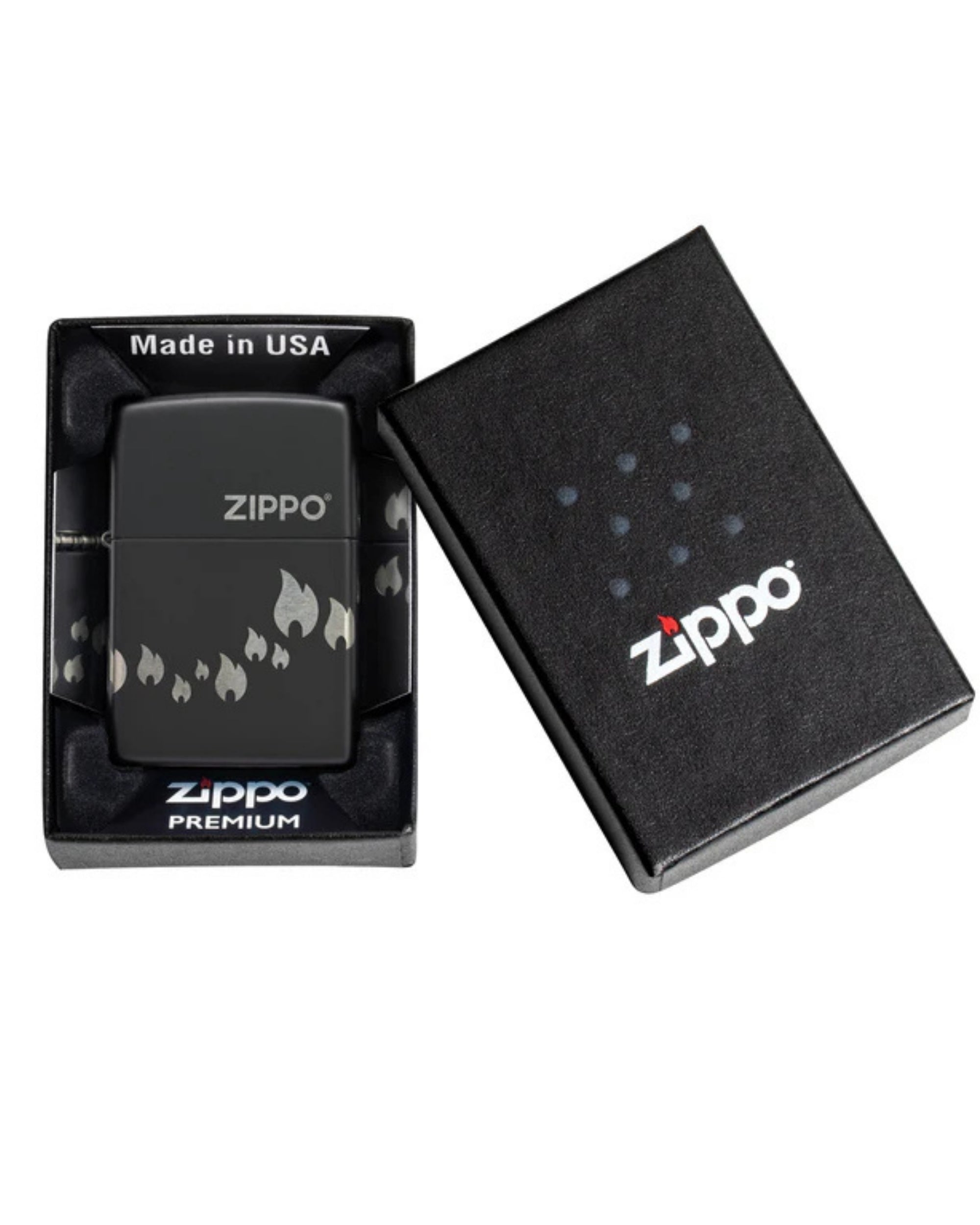 Zippo accendino Limited Edition made in USA nero matte cuori