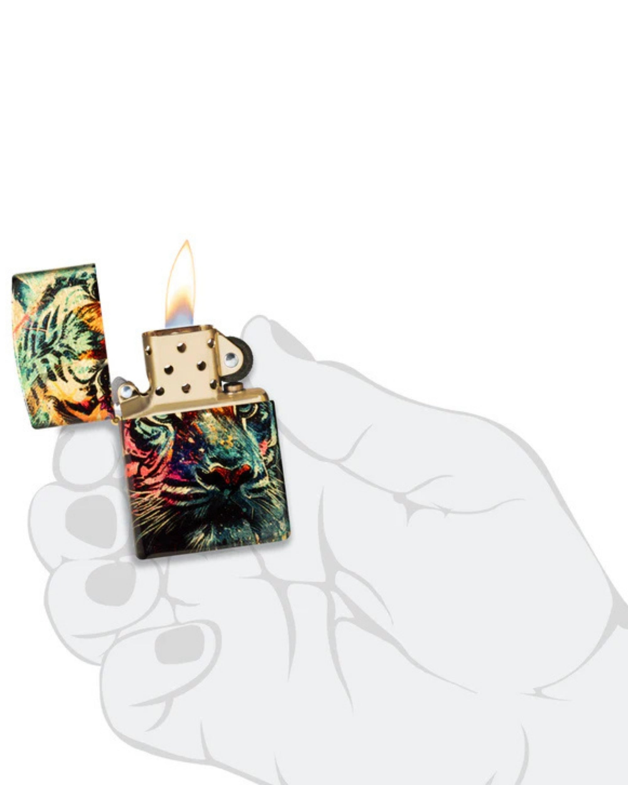 Zippo accendino Limited Edition made in USA pittura tigre