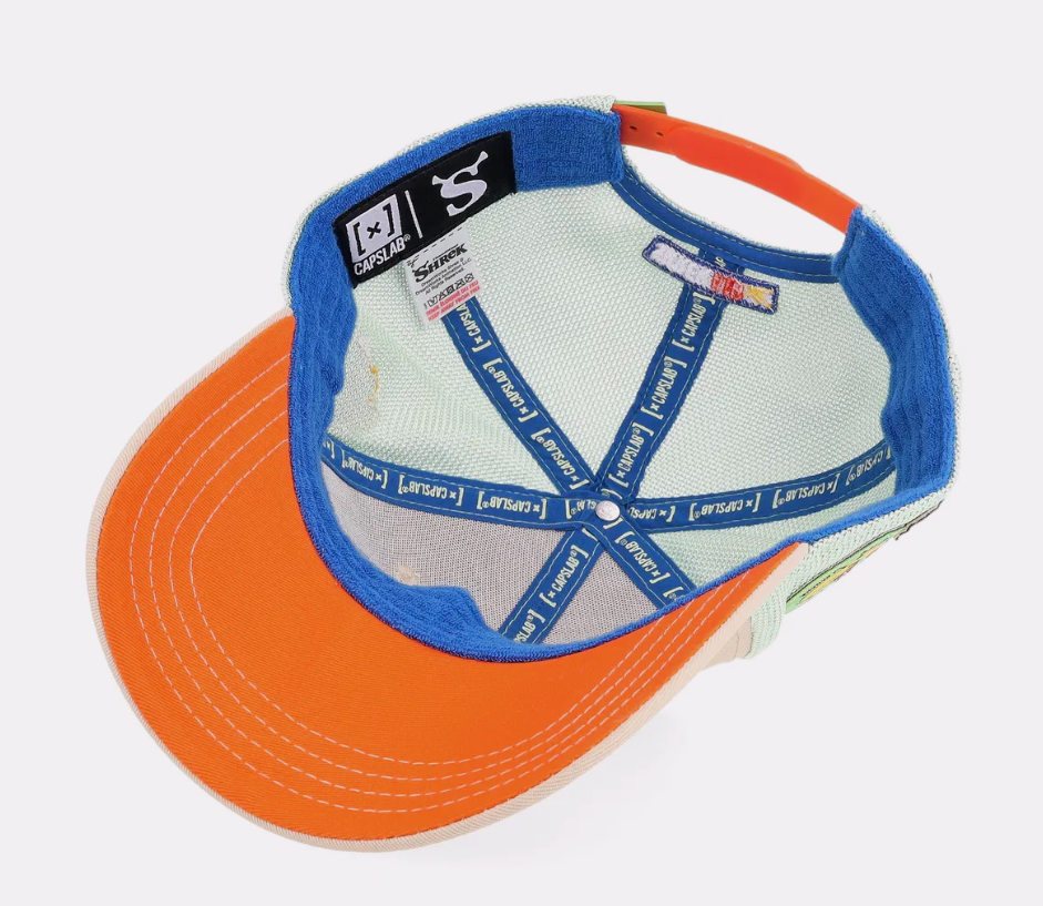 Cappellino Capslab x Shrek, Patches, con finiture premium, Trucker Cap