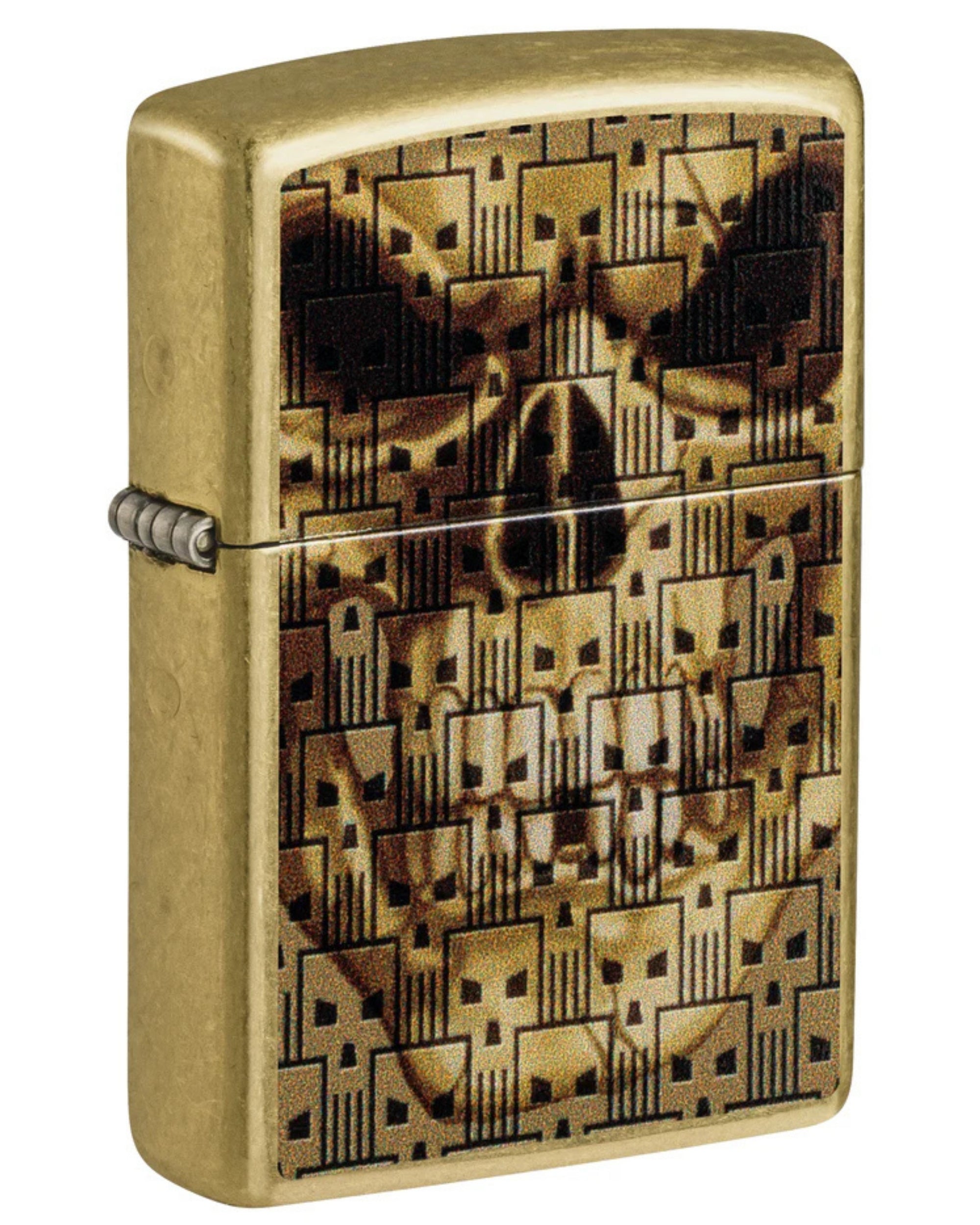 Zippo accendino Limited Edition made in USA skulls in skull teschi oro