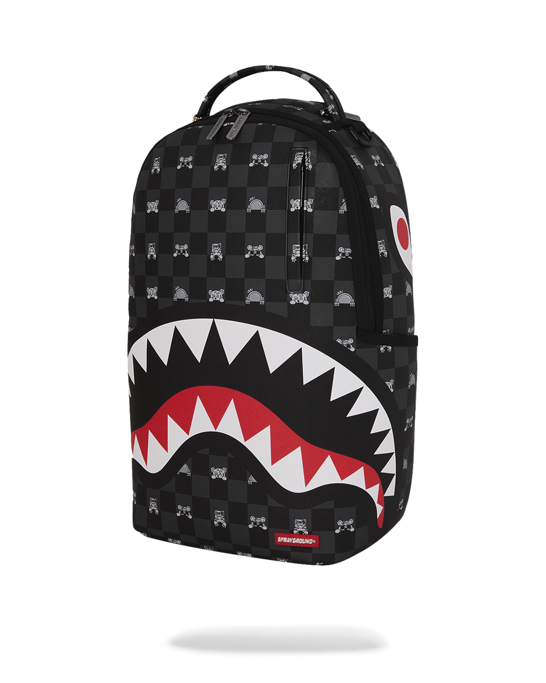 Sprayground Zaino Big Backpack Scuola City Viaggio GRAY PEEKING CHARACTER CHECK DLXSV BACKPACK