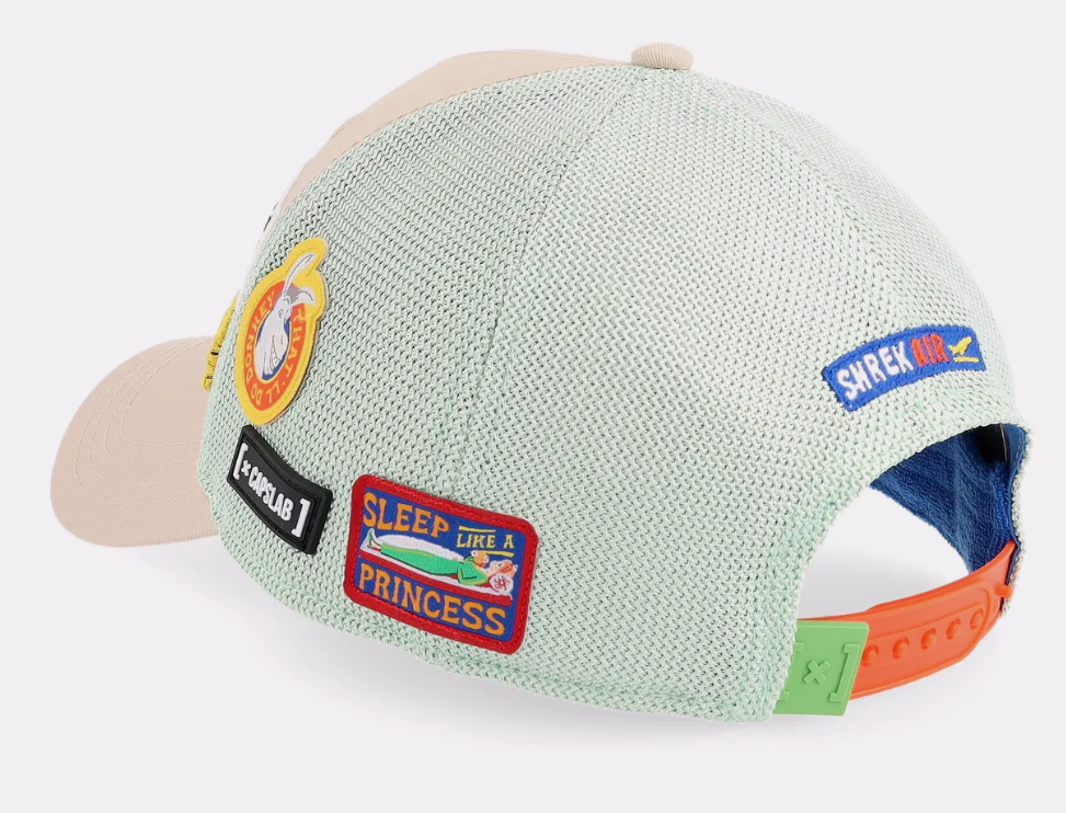 Cappellino Capslab x Shrek, Patches, con finiture premium, Trucker Cap