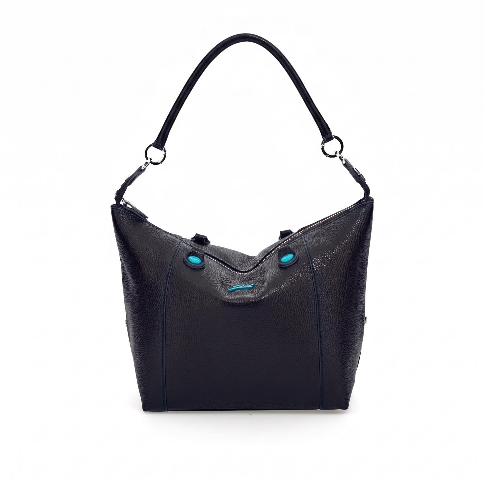 Gabs G3 Plus M Basic Borsa Zaino Trasformabile Hobo Shopper Tote Bauletto in Pelle Viola Dark Purple
