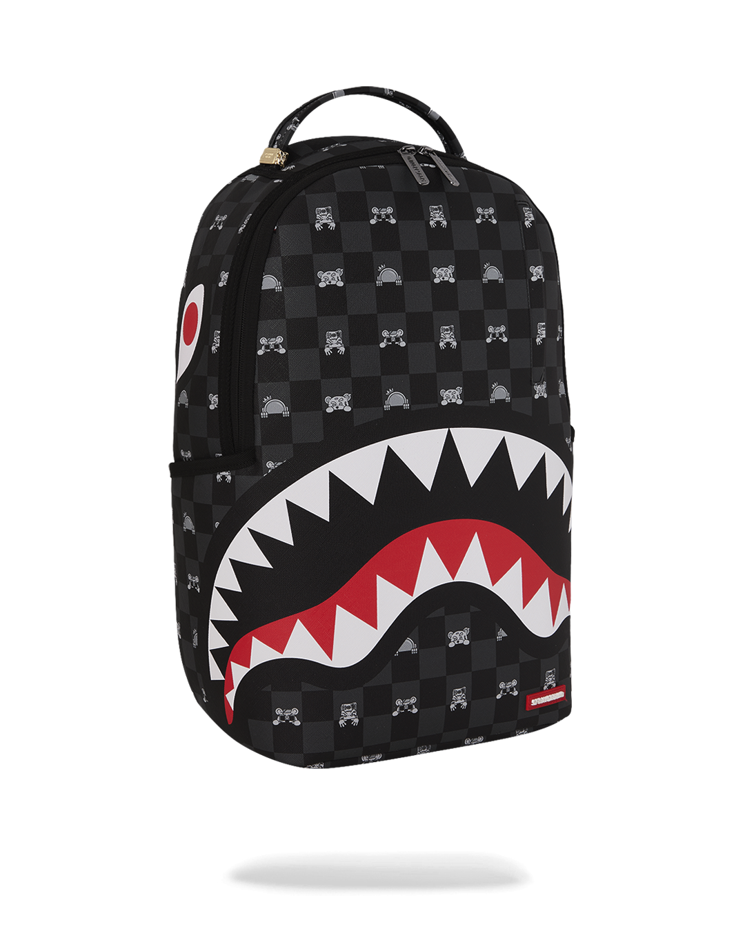 Sprayground Zaino Big Backpack Scuola City Viaggio GRAY PEEKING CHARACTER CHECK DLXSV BACKPACK