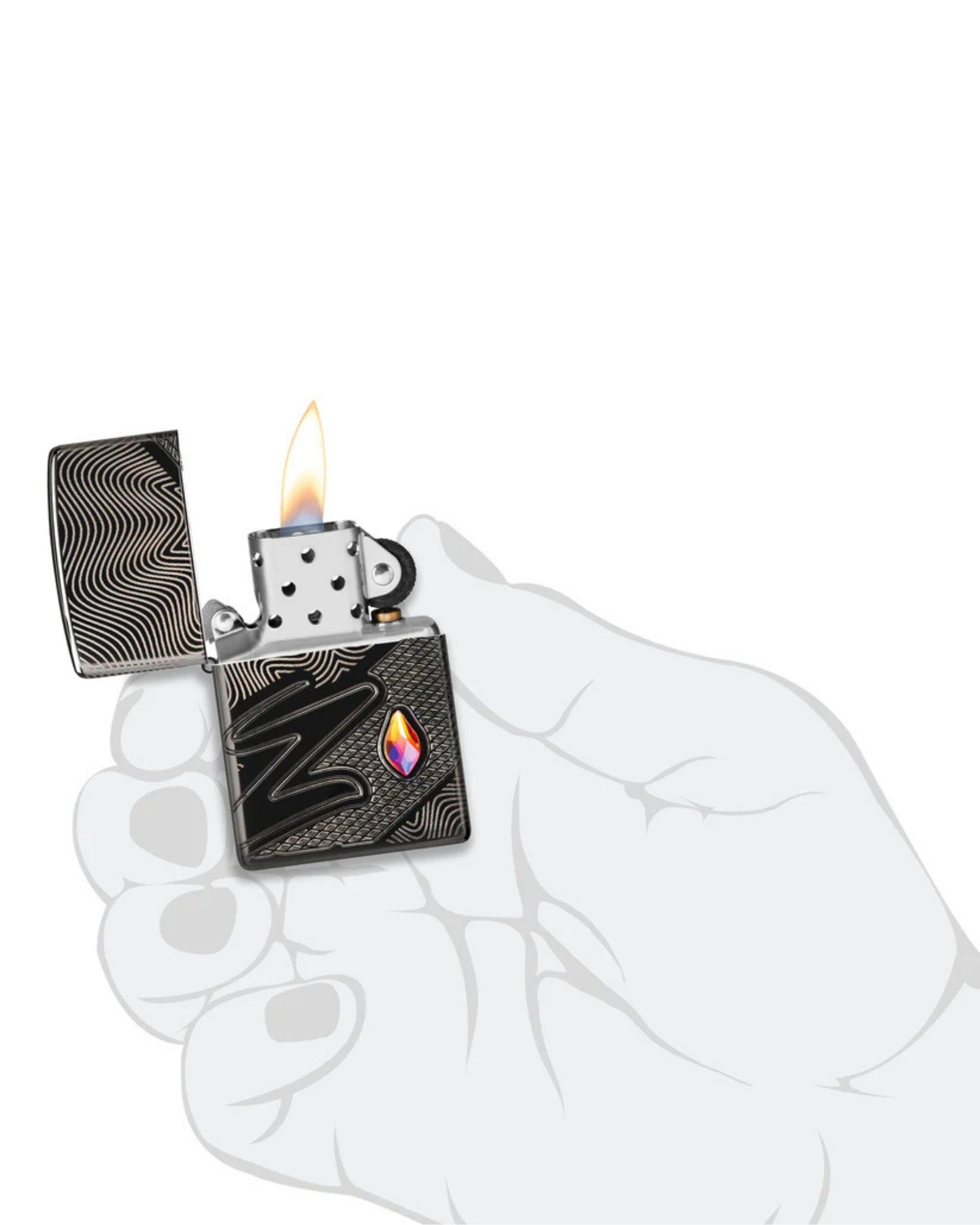 Zippo accendino Limited Edition Cristal Z armor 360 nero made in USA