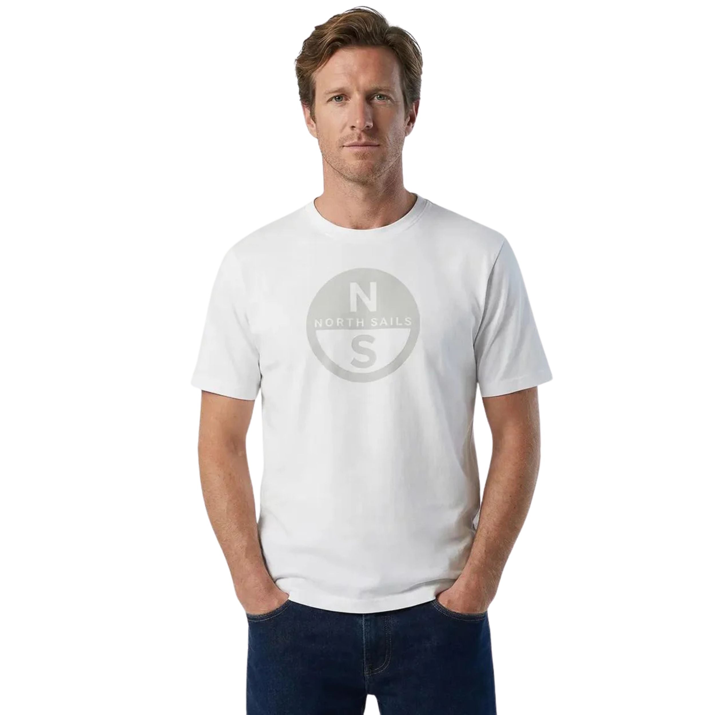 North Sails T-shirt maglia maglietta BIG LOGO cotone BIO 693146-C001