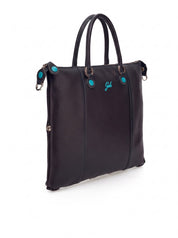 Gabs G3 Plus M Basic Borsa Zaino Trasformabile Hobo Shopper Tote Bauletto in Pelle Viola Dark Purple