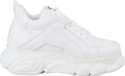 Buffalo Scarpe sneaker alte con zeppa vegan nubuk CLD Corin chunky street donna Bianco