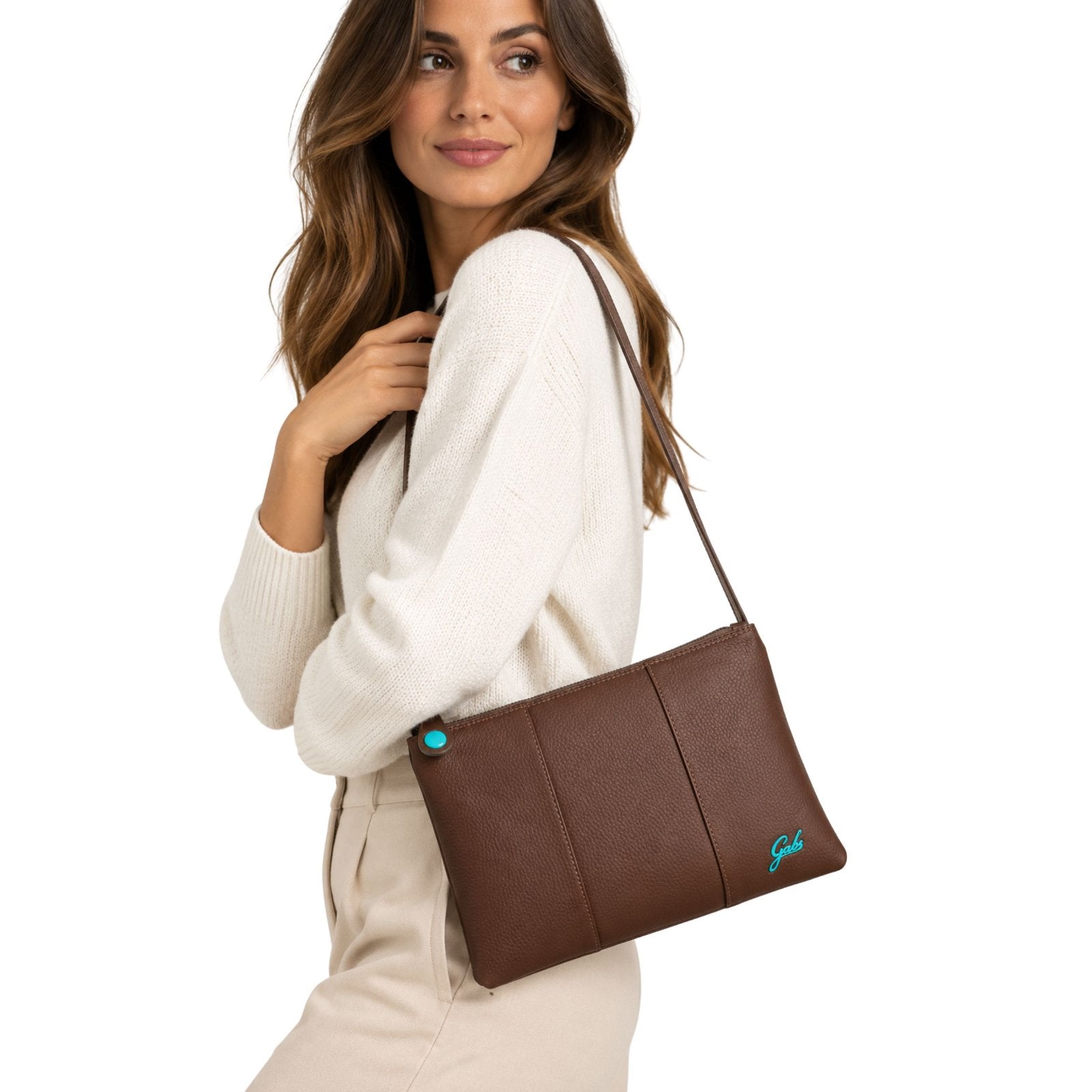 Gabs Borsa Pochette Tracolla Beyonce S Pelle Bull Basic Marrone Moka