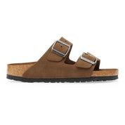 Birkenstock Clog Arizona Suede Leather sandalo donna sughero lattice Calzata Stretta Dark Tea Marrone