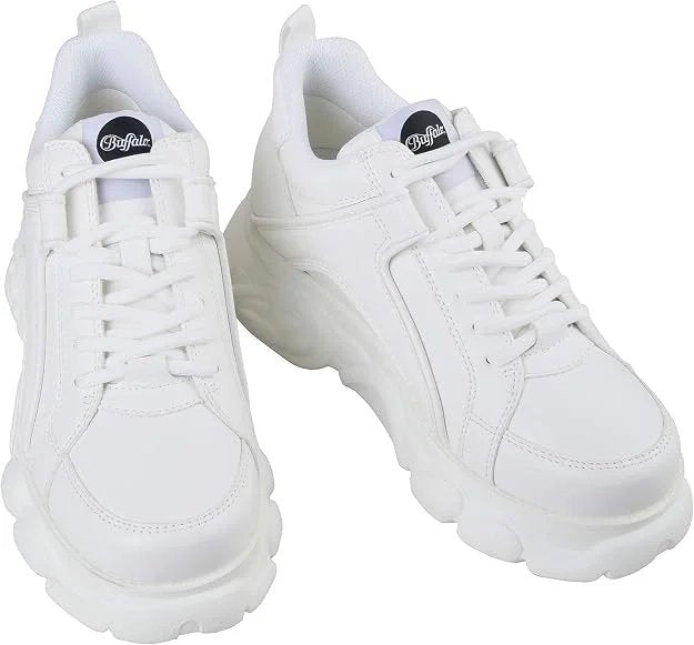 Buffalo Scarpe sneaker alte con zeppa vegan nubuk CLD Corin chunky street donna Bianco