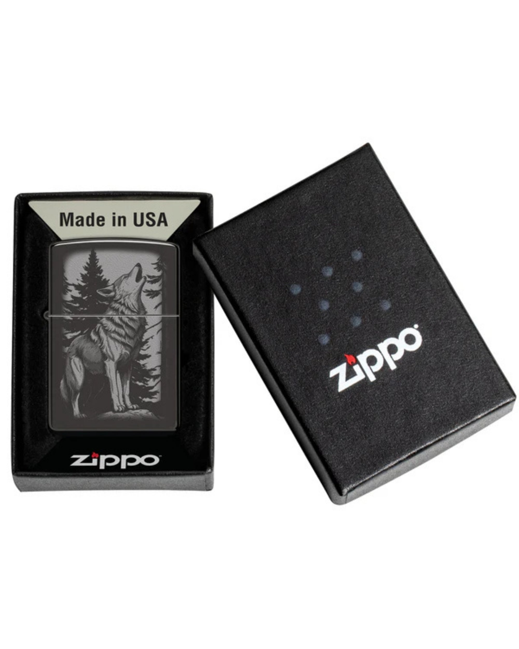 Zippo accendino Limited Edition made in USA lupo nero