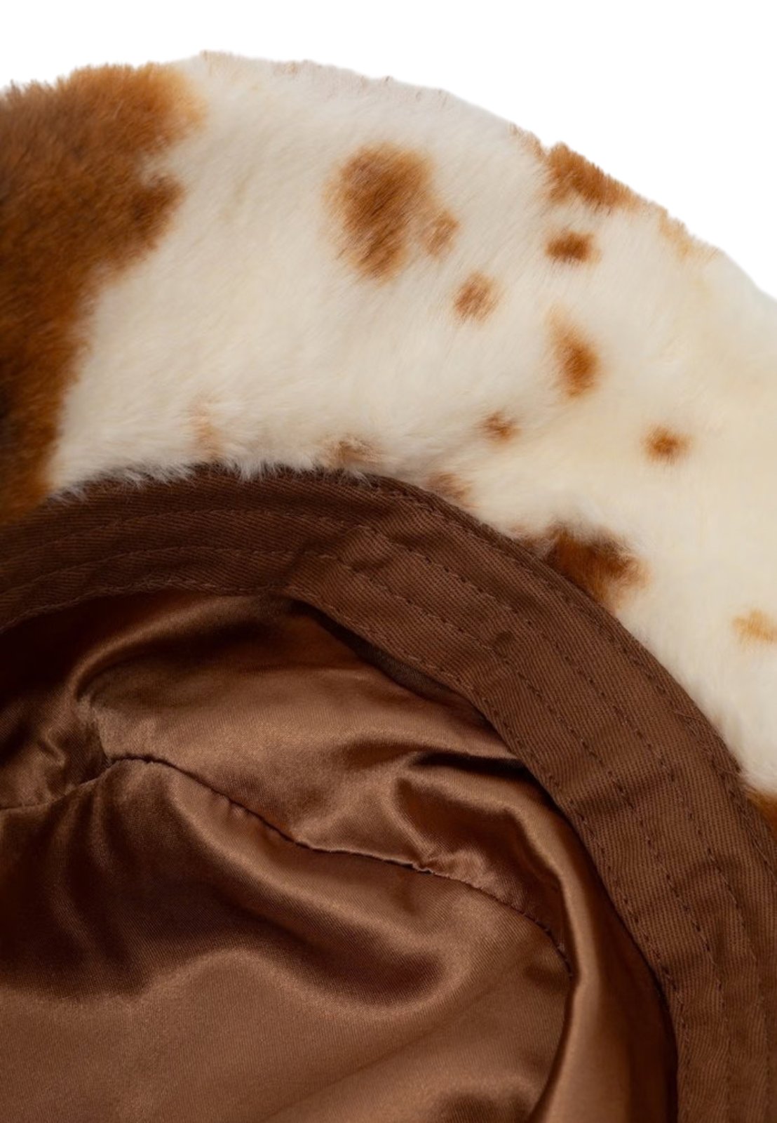 Kangol Cappello Pescatore Faux Fur Bucket Ecopelliccia Multicolore Brown White Cow Unisex