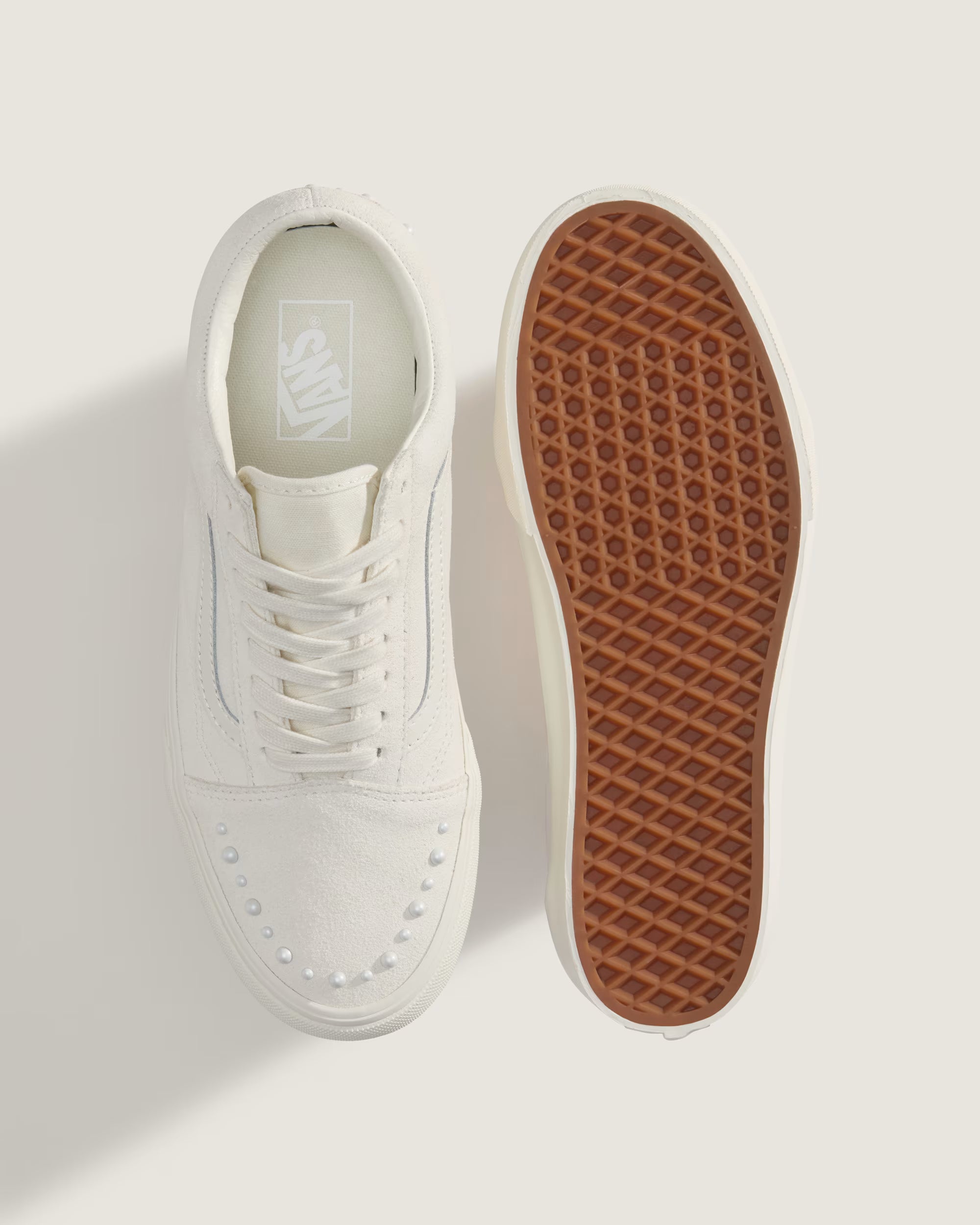 Vans Scarpe Basse Donna sneakers Old Skool Suola Platform Panna
